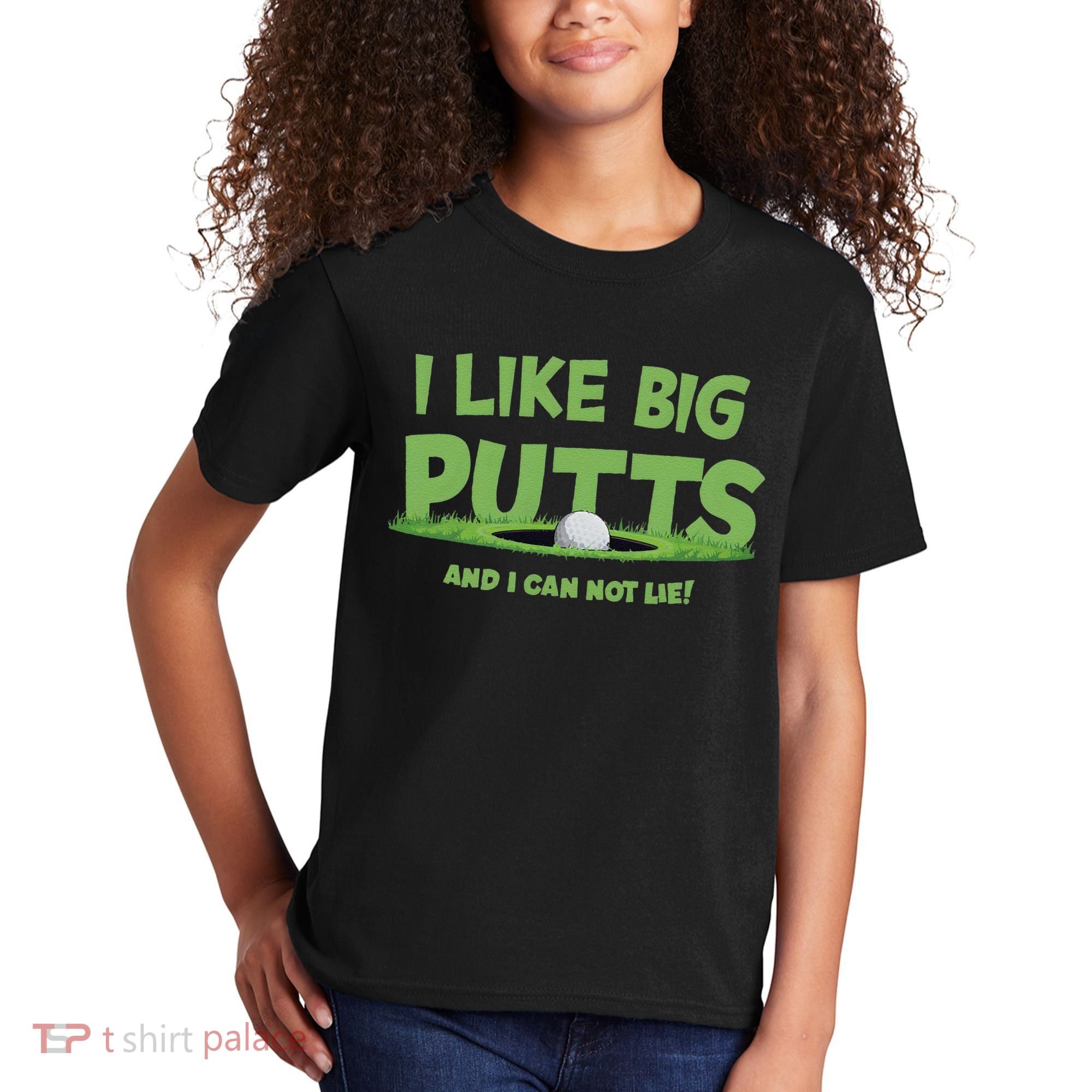 I Like Big Putts And I Cannot Lie Funny Golf Golfer Kids T-Shirt