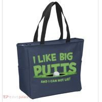 I Like Big Putts And I Cannot Lie Funny Golf Golfer Tote Bag thumb 2