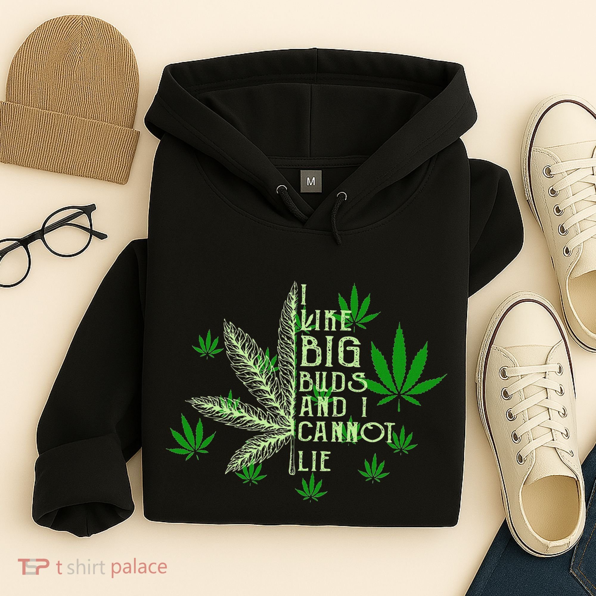 I Like Big Buds And I Cannot Lies Marijuana Leaf Smoker Hoodie