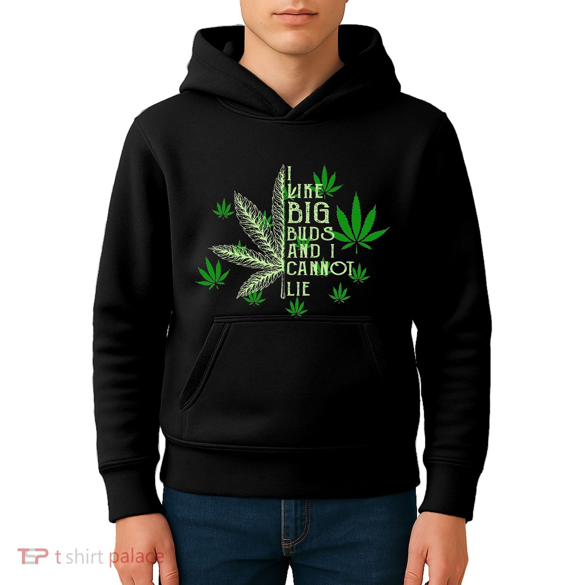 I Like Big Buds And I Cannot Lies Marijuana Leaf Smoker Kids Hoodie