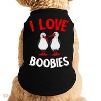 I Love Boobies Bird Funny Red Footed  Doggie Tank thumb 0