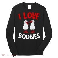 I Love Boobies Bird Funny Red Footed  Long Sleeve Shirt thumb 0