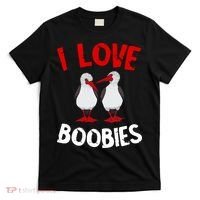 I Love Boobies Bird Funny Red Footed  T-Shirt thumb 0