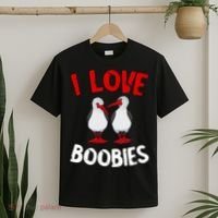 I Love Boobies Bird Funny Red Footed  T-Shirt thumb 2