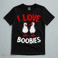 I Love Boobies Bird Funny Red Footed  T-Shirt thumb 5