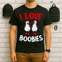 I Love Boobies Bird Funny Red Footed  T-Shirt thumb 6