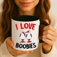 I Love Boobies Bird Funny Red Footed  Coffee Mug thumb 3