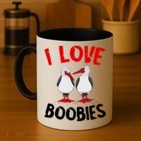 I Love Boobies Bird Funny Red Footed  Coffee Mug thumb 4