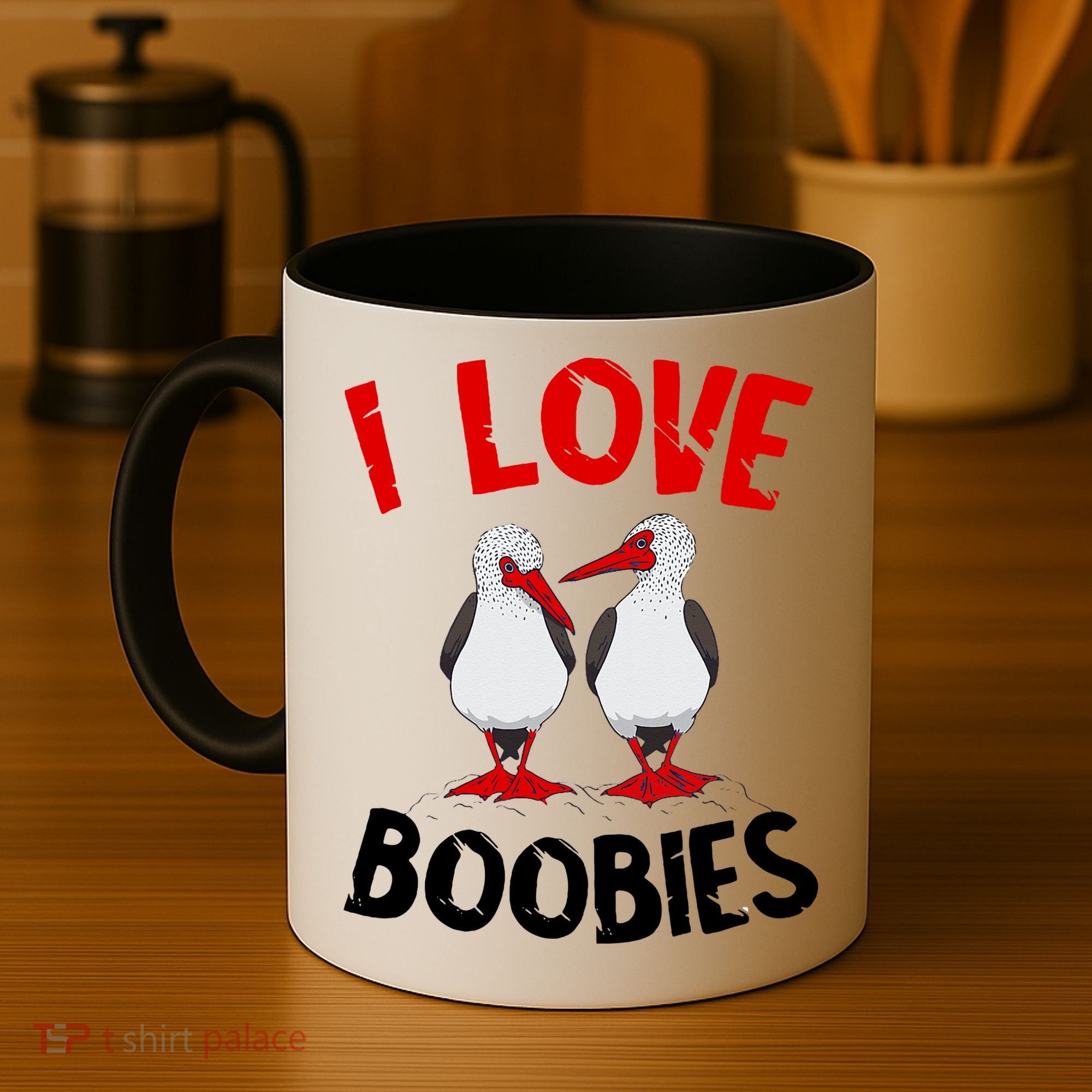 I Love Boobies Bird Funny Red Footed  Coffee Mug