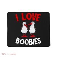 I Love Boobies Bird Funny Red Footed  Mousepad thumb 0