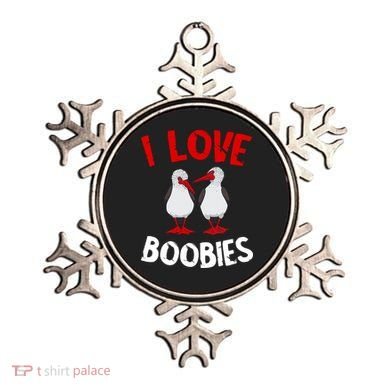 I Love Boobies Bird Funny Red Footed  Ornament