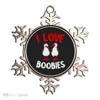 I Love Boobies Bird Funny Red Footed  Ornament thumb 0