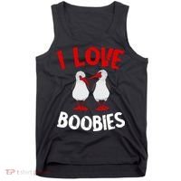 I Love Boobies Bird Funny Red Footed  Tank Top thumb 0