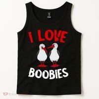 I Love Boobies Bird Funny Red Footed  Tank Top thumb 2