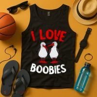 I Love Boobies Bird Funny Red Footed  Tank Top thumb 4