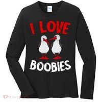 I Love Boobies Bird Funny Red Footed  Women's Long Sleeve Shirt thumb 0