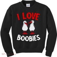 I Love Boobies Bird Funny Red Footed  Kids Sweatshirt thumb 0