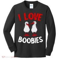 I Love Boobies Bird Funny Red Footed  Kids Long Sleeve Shirt thumb 0