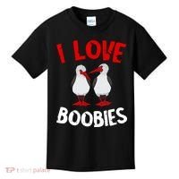 I Love Boobies Bird Funny Red Footed  Kids T-Shirt thumb 0