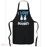 I Love Boobies Funny Blue Footed Apron thumb 0