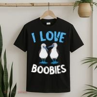 I Love Boobies Funny Blue Footed T-Shirt thumb 2