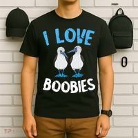 I Love Boobies Funny Blue Footed T-Shirt thumb 6