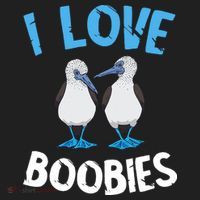 I Love Boobies Funny Blue Footed Beanie thumb 2