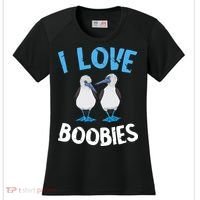 I Love Boobies Funny Blue Footed Women's Cooling Performance Crew T-Shirt thumb 0