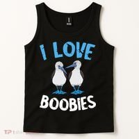 I Love Boobies Funny Blue Footed Tank Top thumb 2