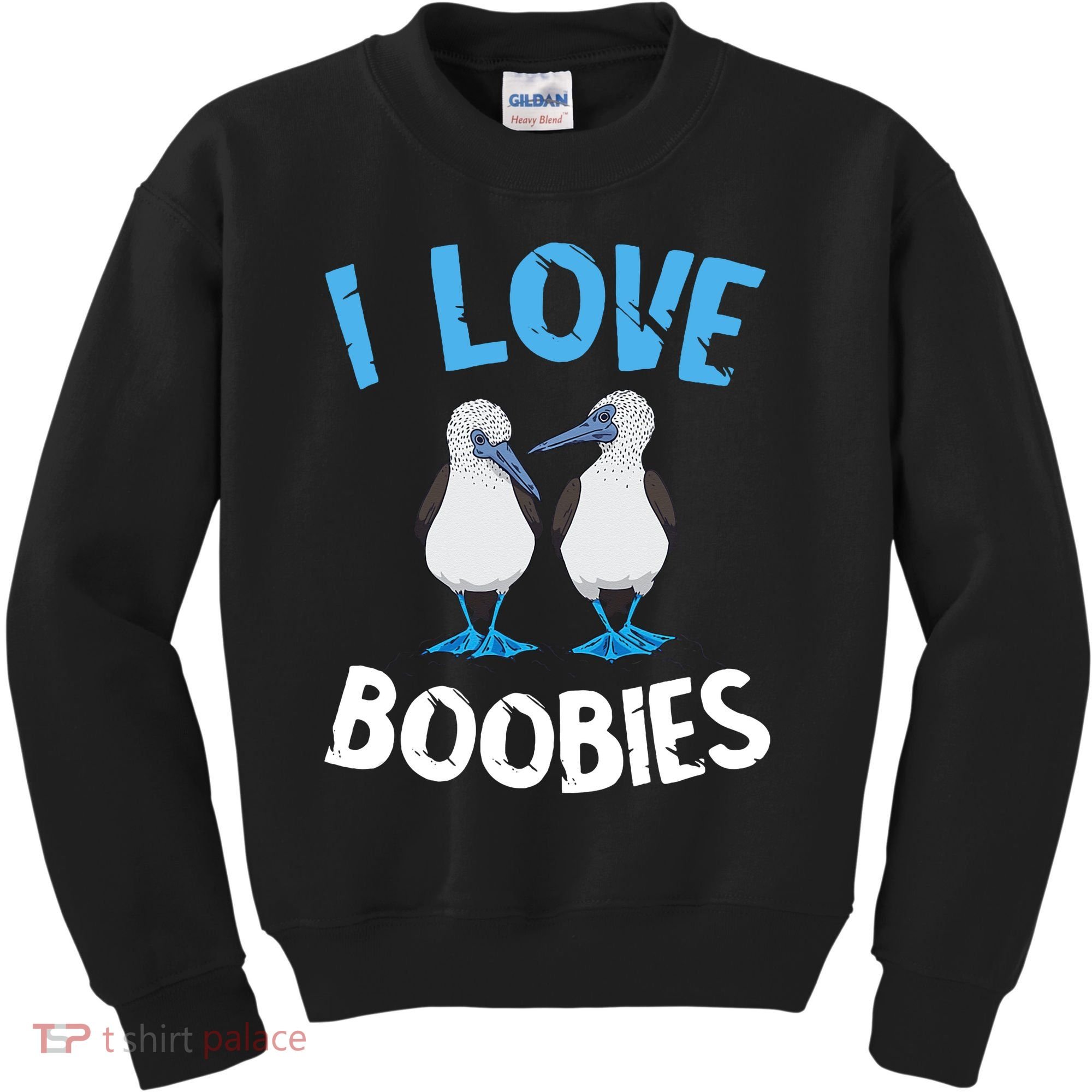 I Love Boobies Funny Blue Footed Kids Sweatshirt