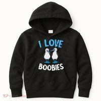 I Love Boobies Funny Blue Footed Kids Hoodie thumb 0