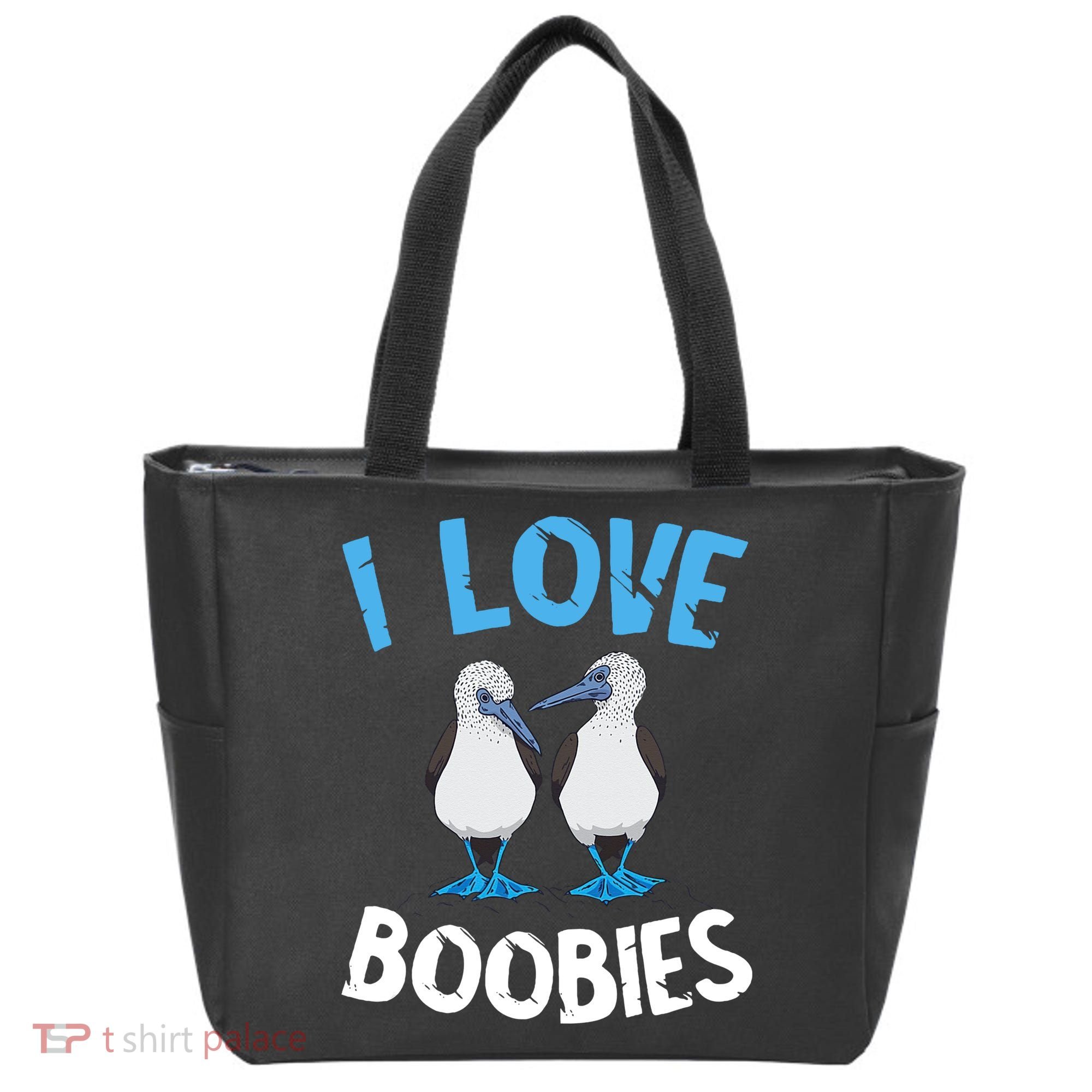 I Love Boobies Funny Blue Footed Tote Bag
