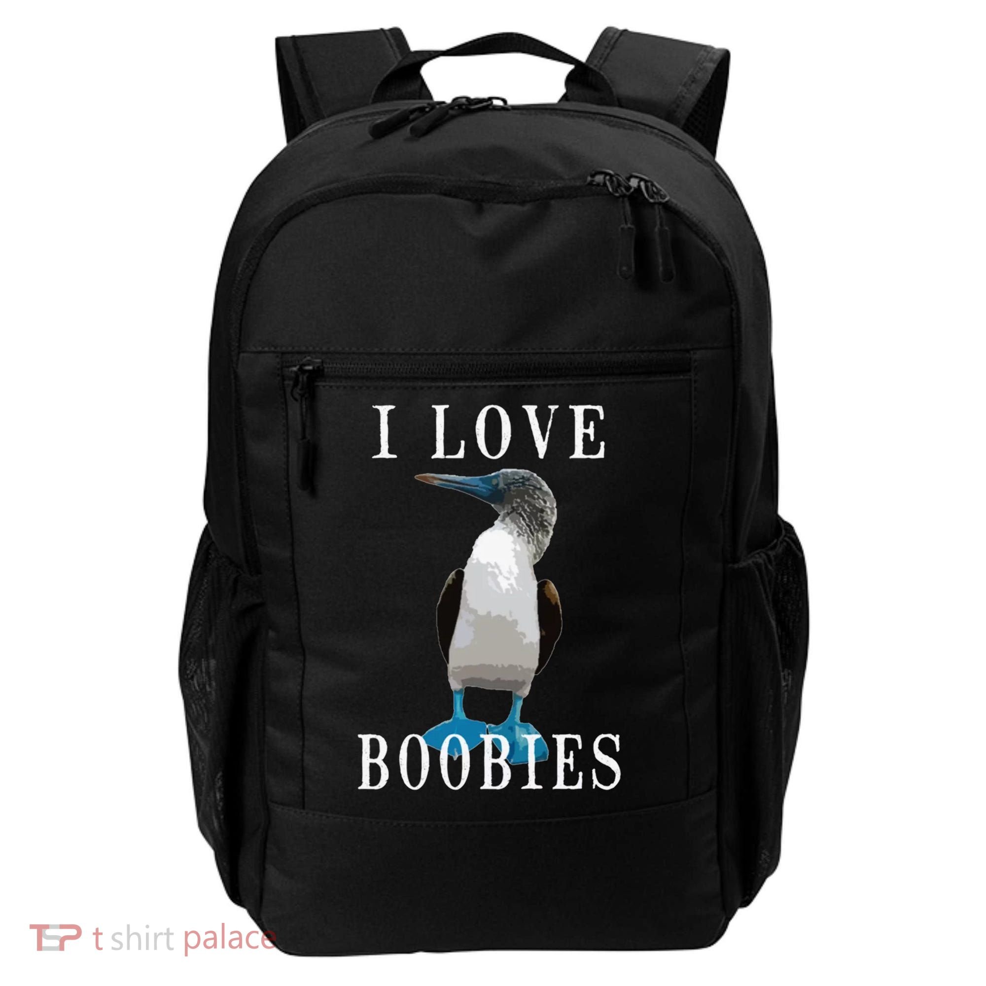 I Love Boobies Blue Footed Boobie Bird Backpack