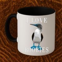 I Love Boobies Blue Footed Boobie Bird Coffee Mug thumb 2