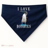 I Love Boobies Blue Footed Boobie Bird USA-Made Doggie Bandana thumb 0