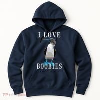 I Love Boobies Blue Footed Boobie Bird Hoodie thumb 0