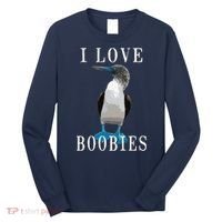 I Love Boobies Blue Footed Boobie Bird Long Sleeve Shirt thumb 0
