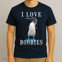 I Love Boobies Blue Footed Boobie Bird T-Shirt thumb 3