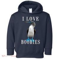 I Love Boobies Blue Footed Boobie Bird Toddler Hoodie thumb 0