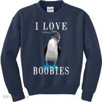 I Love Boobies Blue Footed Boobie Bird Kids Sweatshirt thumb 0