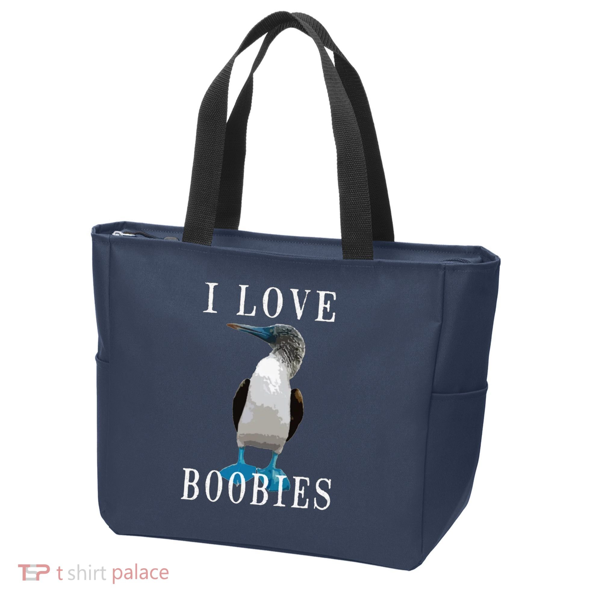 I Love Boobies Blue Footed Boobie Bird Tote Bag