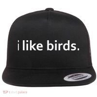 I Like Birds Flat Bill Trucker Hat thumb 0