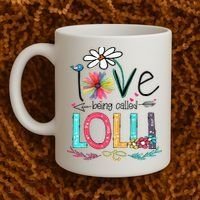 I Love Being Called Lolli Sunflower Mothers Day Coffee Mug thumb 2