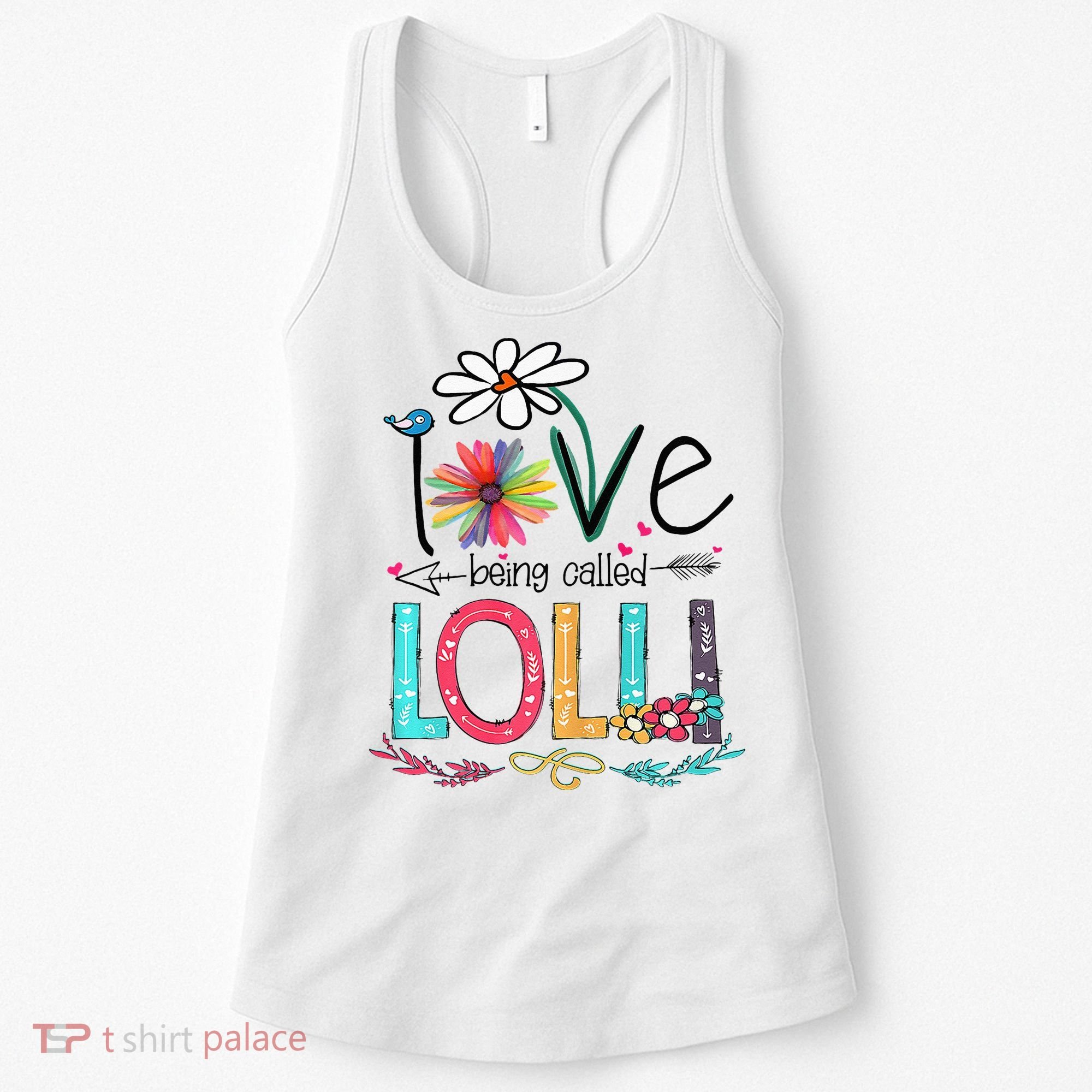 I Love Being Called Lolli Sunflower Mothers Day Women's Tank Top
