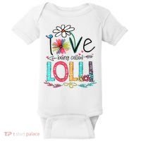 I Love Being Called Lolli Sunflower Mothers Day Baby Bodysuit thumb 0