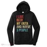 I Like Beer My Akita & Maybe 3 People Dog Owner Women's Hoodie thumb 0