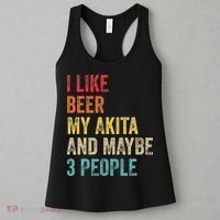 I Like Beer My Akita & Maybe 3 People Dog Owner Women's Tank Top thumb 3