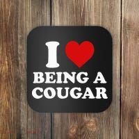I Love Being A Cougar I Heart Being A Cougar  Coaster thumb 0