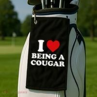 I Love Being A Cougar I Heart Being A Cougar  Golf Towel thumb 2