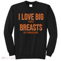I Love Big Turkey Breasts On Thanksgiving Sweatshirt thumb 0